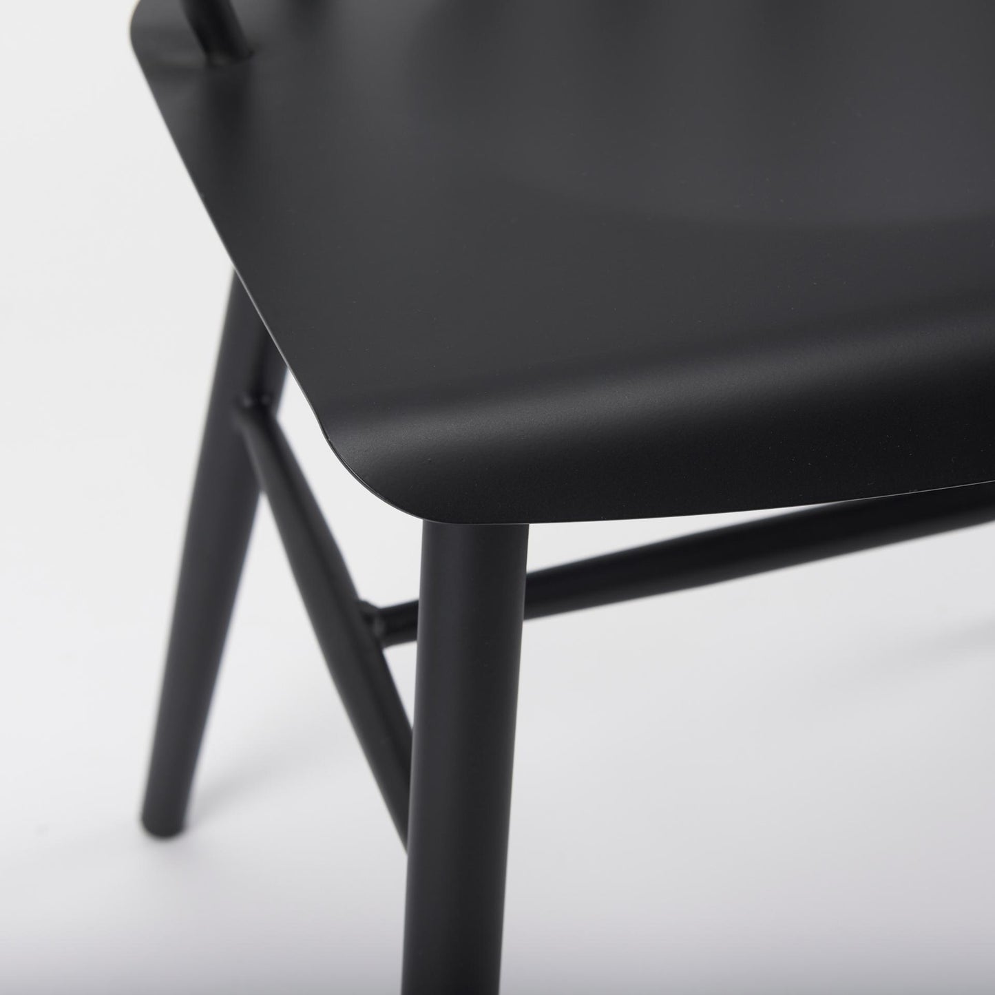 Colin 21.3L x 21.3W x 30.3H Black Metal Dining Chair