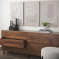 Astrid 71L x 17W x 30.3H Medium Brown Solid Wood 6 Drawer Sideboard