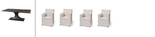 Maxton II Table - 4 Arm Chairs