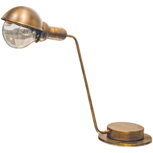 Vaughn (19.8"H) Gold-Tone Metal Half-Moon Shade Table Lamp