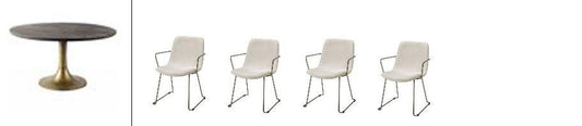 McLeod II Table - 4 Arm Chairs