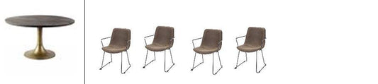 McLeod II Table - 4 Arm Chairs