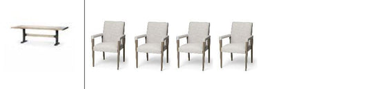 Araxi Table - 4 Arm Chairs