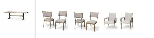 Araxi Table - 4 Chairs & 2 Arm Chairs