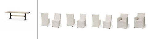 Araxi Table - 6 Chairs & 2 Arm Chairs