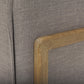 Roy II Flint Gray Upholstered and Brown Wood Frame Arm Chair