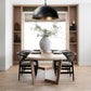 Trixie I Black Wooden Base Linen Seat Dining Chair