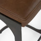 Tyson 17L x 18W x 28H Brown Leather W/ Metal Frame Counter Stool