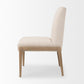 Palisades Cream Upholstery w/ Solid Wood Armed Dining Chair