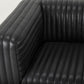 Ricciardo Black Leather Upholstered Arm Chair