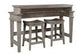 Console Bar Table w/ Two Stools