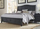 Oxford Non Storage King Sleigh Bed (Rubbed Black)