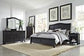 Oxford Non Storage Queen Sleigh Bed (Rubbed Black)