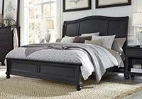 Oxford Storage King Sleigh Bed (Rubbed Black)