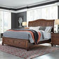Oxford Non Storage Cal King Sleigh Bed (Whiskey Brown)