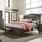 Oxford Storage Cal King Sleigh Bed (Peppercorn)