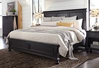 Oxford Storage Cal King Panel Bed (Rubbed Black)
