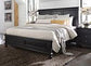 Oxford Storage Queen Panel Bed (Rubbed Black)