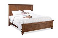 Oxford Non Storage King Panel Bed (Whiskey Brown)