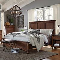 Oxford Non Storage King Panel Bed (Whiskey Brown)
