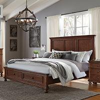 Oxford Storage Queen Panel Bed (Whiskey Brown)