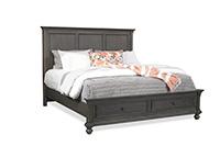 Oxford Non Storage Cal King Panel Bed (Peppercorn)