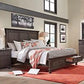 Oxford Non Storage Cal King Panel Bed (Peppercorn)