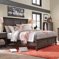 Oxford Non Storage King Panel Bed (Peppercorn)