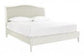 Charlotte Non Storage Cal King Upholstered Bed (White)