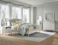 Charlotte Non Storage Full Upholstered Bed (White)