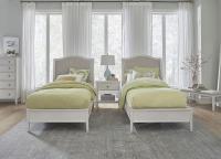 Charlotte Non Storage King Upholstered Bed (White)