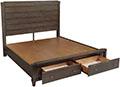 Easton Storage Queen Panel Bed (Burnt Umber)