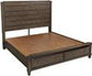 Easton Storage Queen Panel Bed (Burnt Umber)