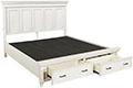 Caraway Non Storage Cal King Panel Bed (Aged Ivory)