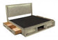 Platinum Storage King Bookcase Bed (Gray Linen)