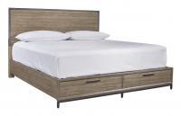 Trellis Non Storage King Panel Bed (Desert Brown)