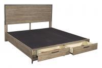 Trellis Storage Cal King Panel Bed (Desert Brown)