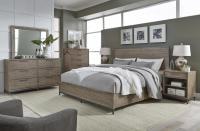Trellis Storage King Panel Bed (Desert Brown)