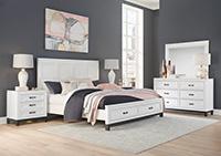 Hyde Park Storage Cal King Panel Bed (White)