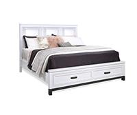 Hyde Park Storage King Panel Bed (White)
