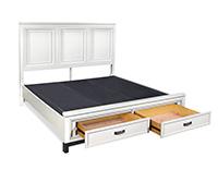 Hyde Park Storage King Panel Bed (White)