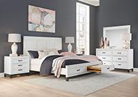 Hyde Park Storage Queen Panel Bed (White)