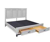Hyde Park Storage Cal King Panel Bed (Gray)