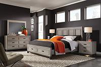 Hyde Park Storage King Panel Bed (Gray)