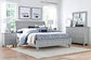 Cambridge Storage Cal King Sleigh Bed (Light Gray Paint)