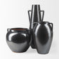 Kora Short Dark Metallic Double Ear Vase