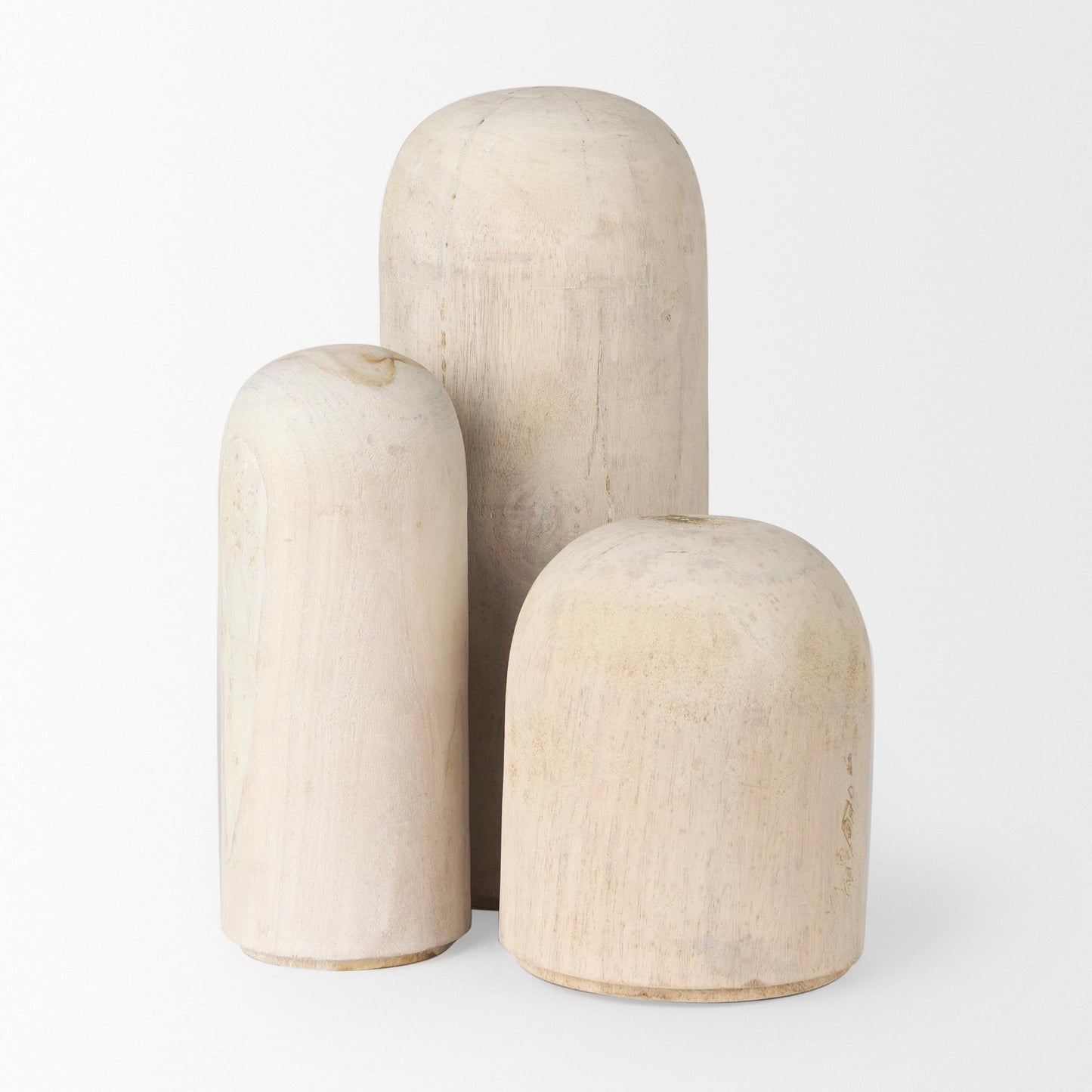 Knox Medium White-Wash Wood Decorative Object