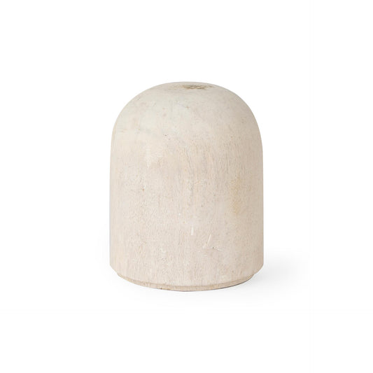Knox Short White-Wash Wood Decorative Object