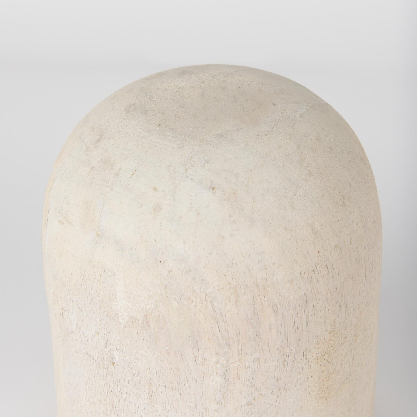 Knox Short White-Wash Wood Decorative Object