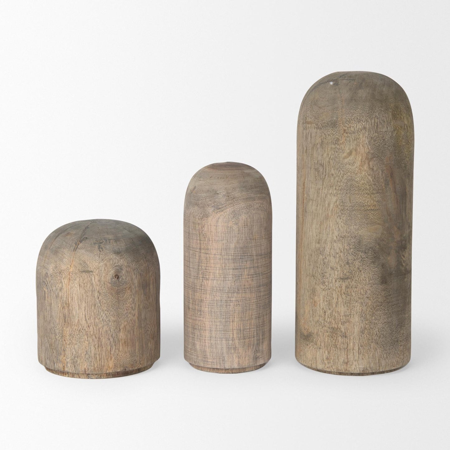 Knox Medium Gray-Wash Wood Decorative Object